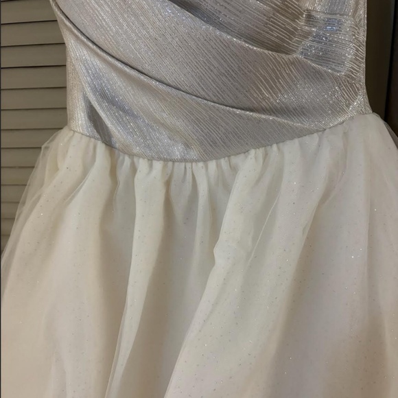 Alvina Valenta Silver Ivory Tulle Wedding Dress Size 10 Sample $3,100 Original - Picture 6 of 12